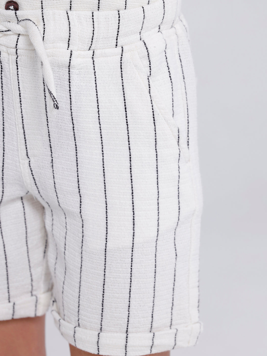 Boys elasticated striped shorts