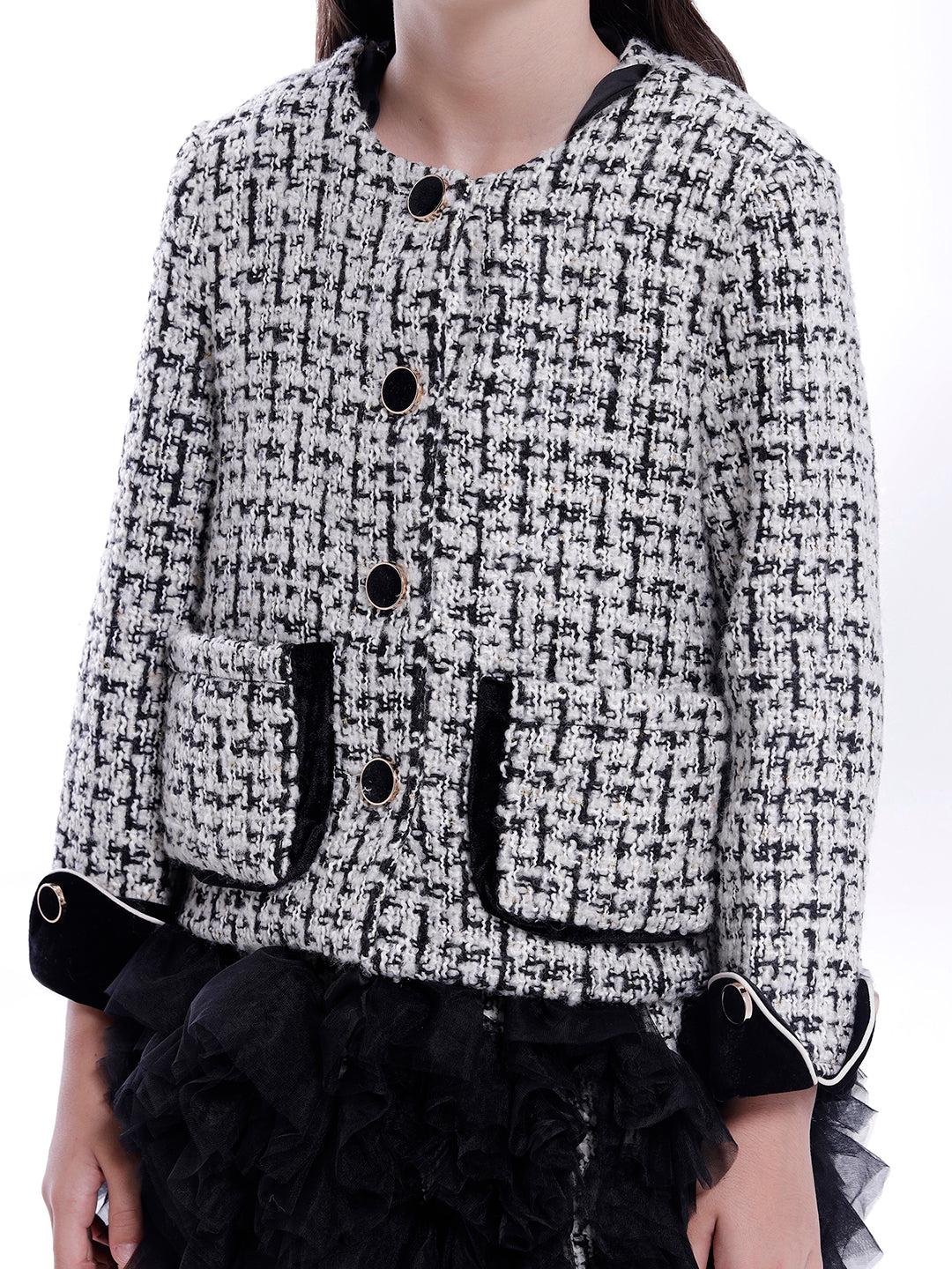 Girls Jacket with fancy buttons