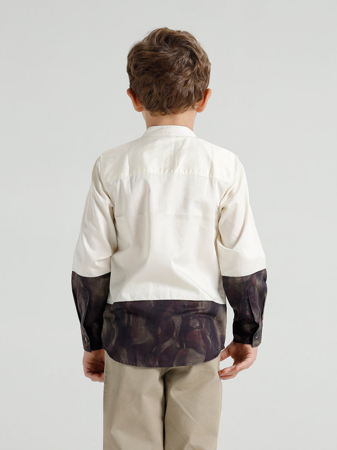 Boys Long sleeve panel shirt