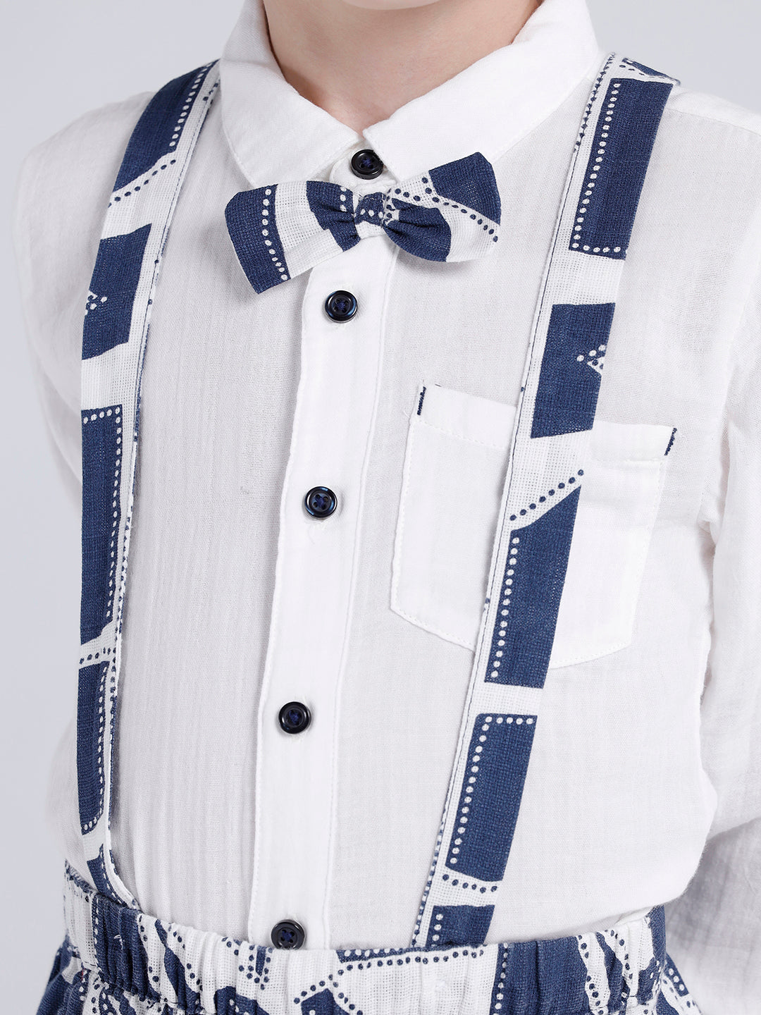 Boys Long sleeve with contrast bow and sleeve tab