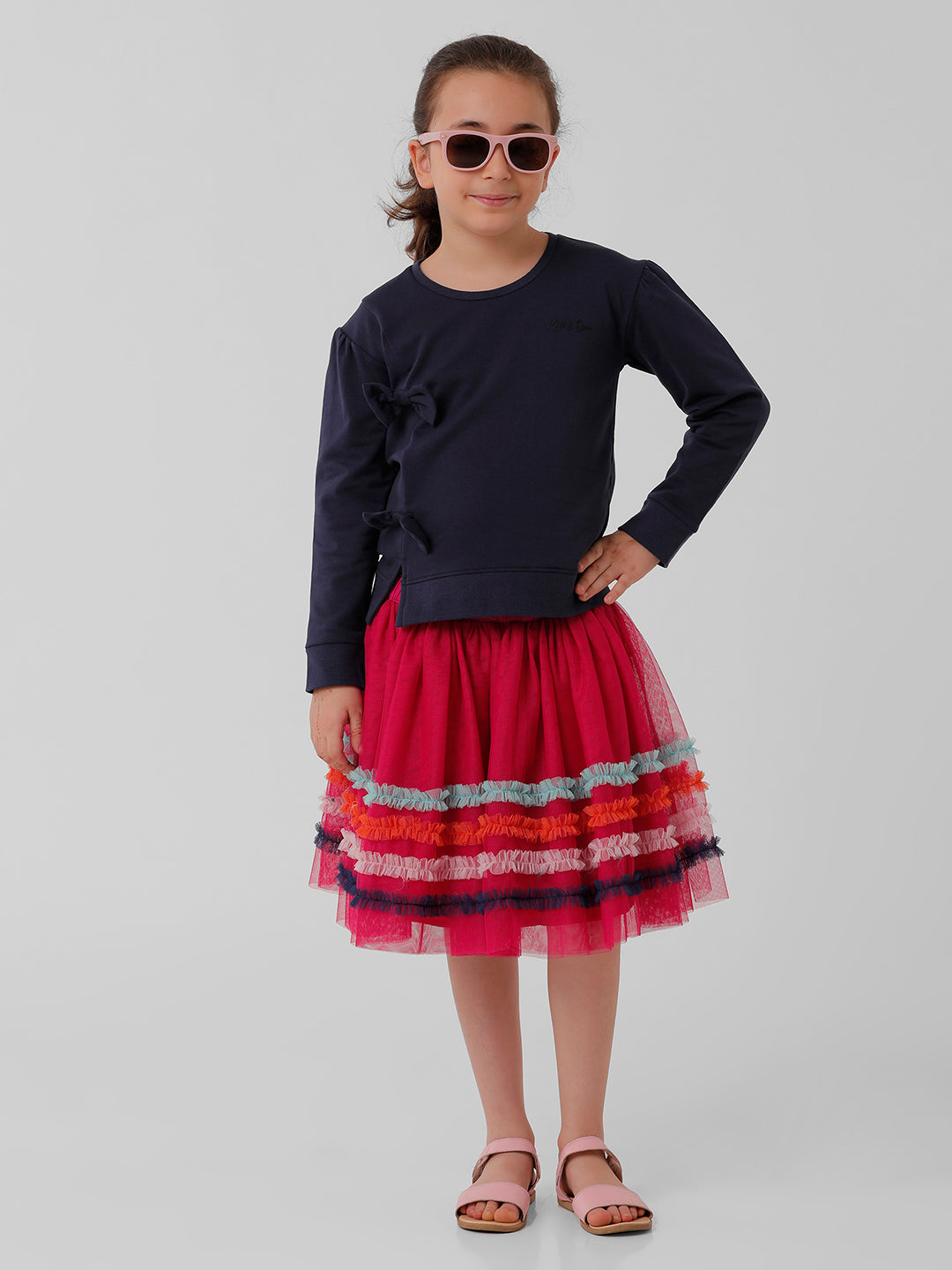 Girls Layer Frilled Mesh Skirt