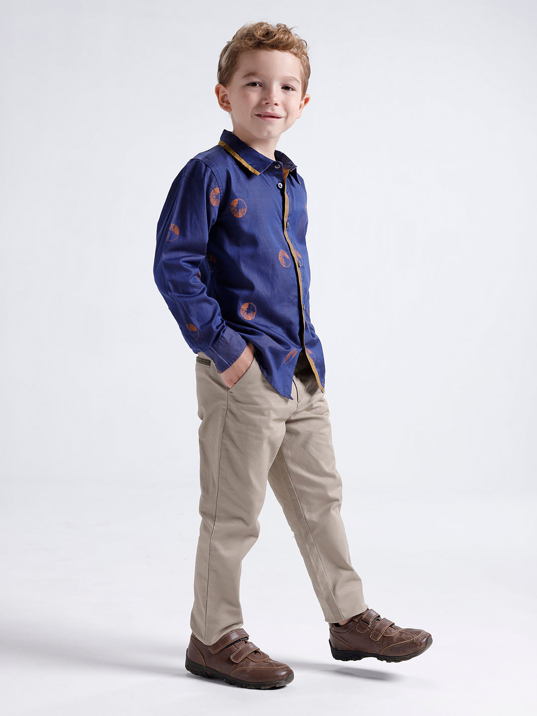 Boys Long sleeve shirt with contrast bomomg