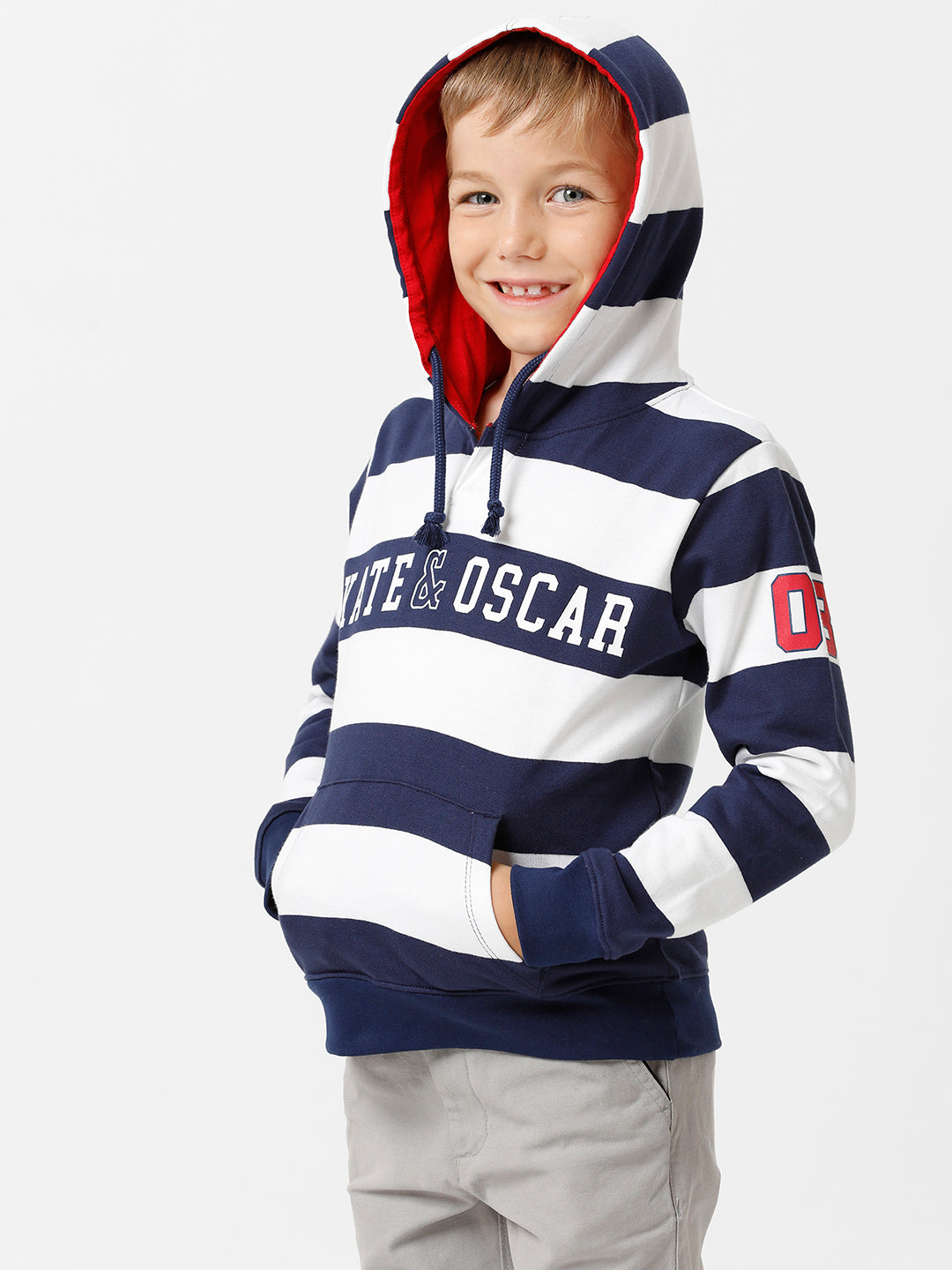 Boys Yarn dyed Hooded Sweatshirt