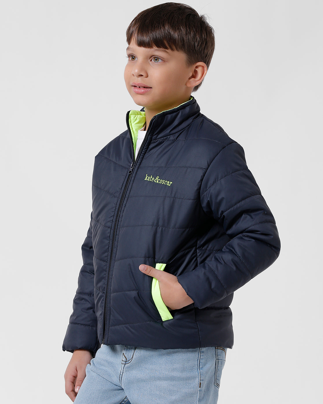 Navy Blue Winter K&O Jacket