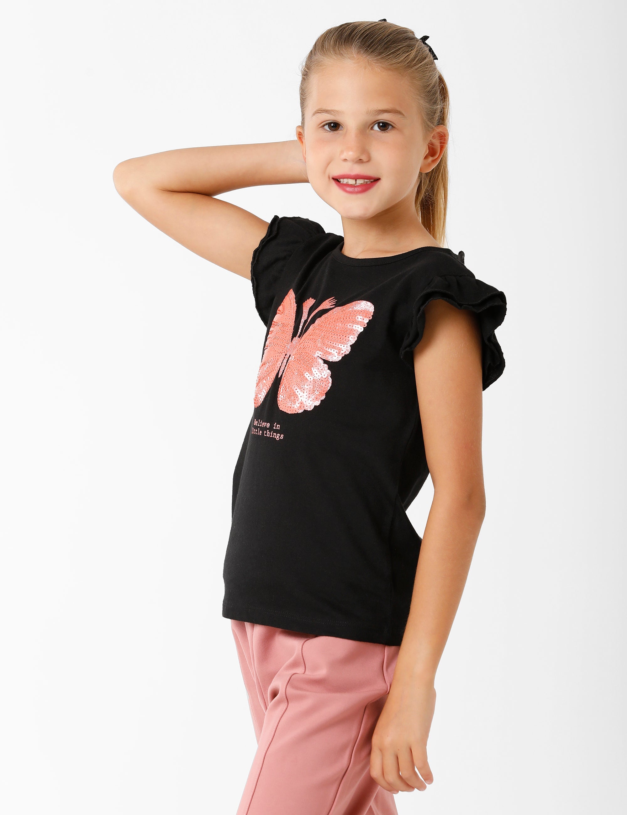 Bold Butterfly Black T-Shirt