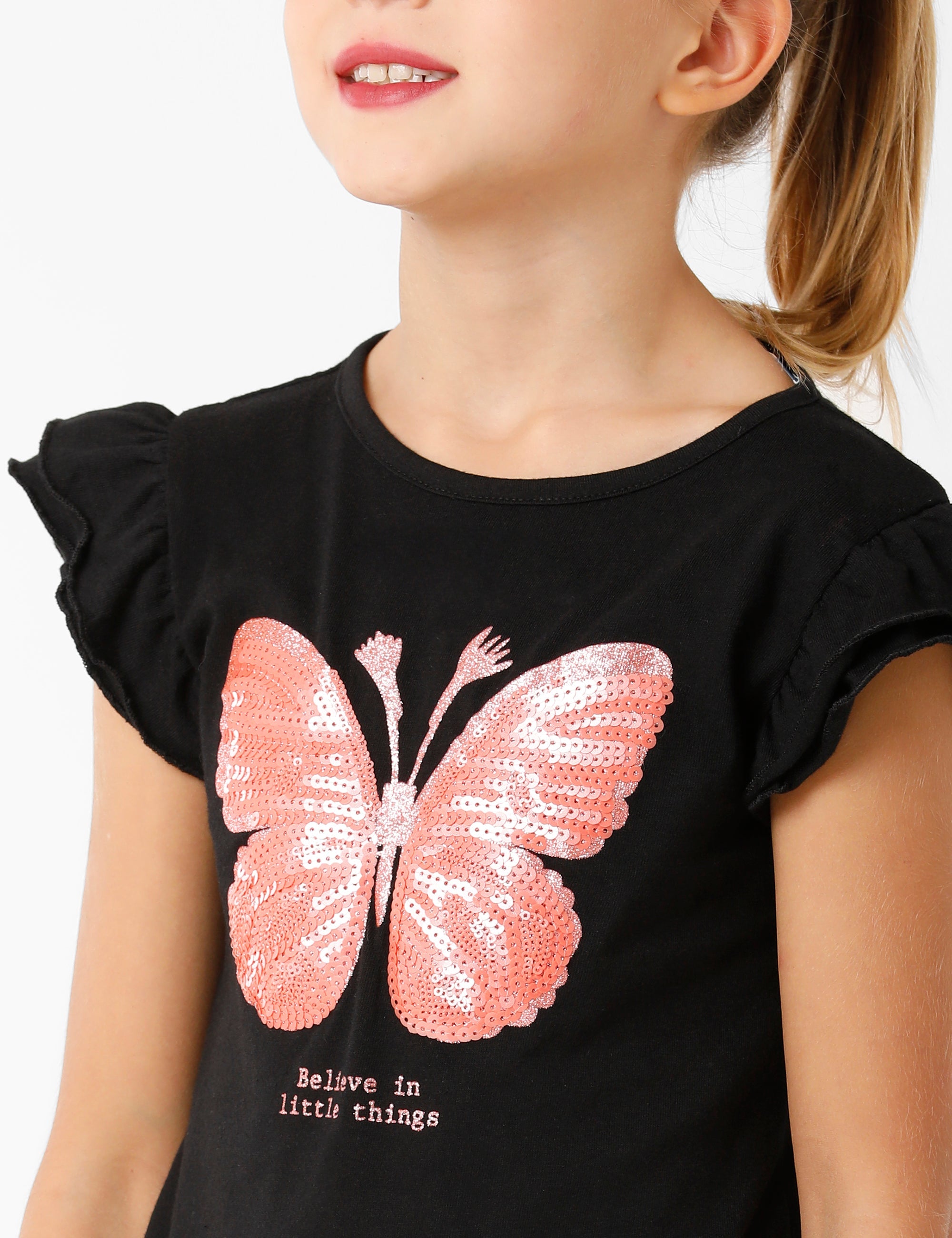 Bold Butterfly Black T-Shirt