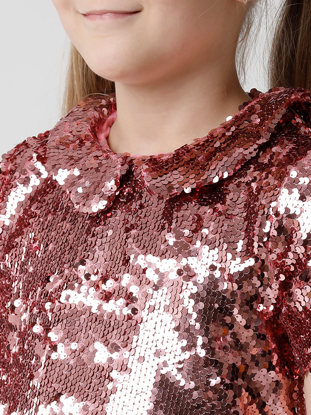 Shimmering Pink Party Dress with Sequins