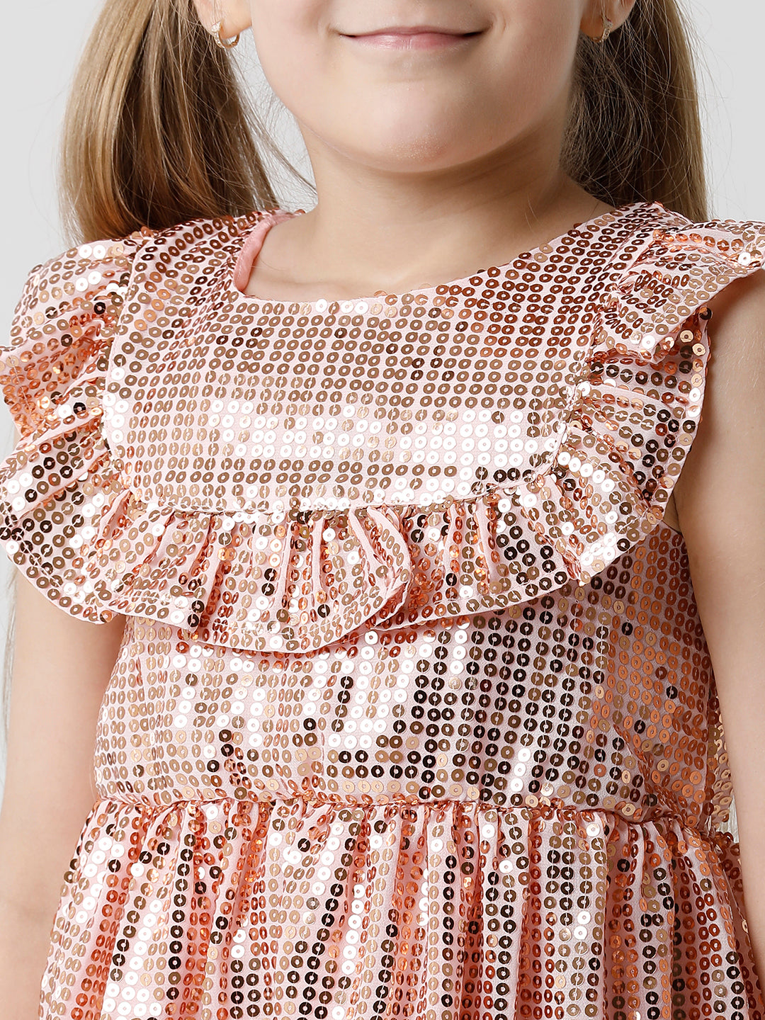 Simple Silver Party Dress with Sequins