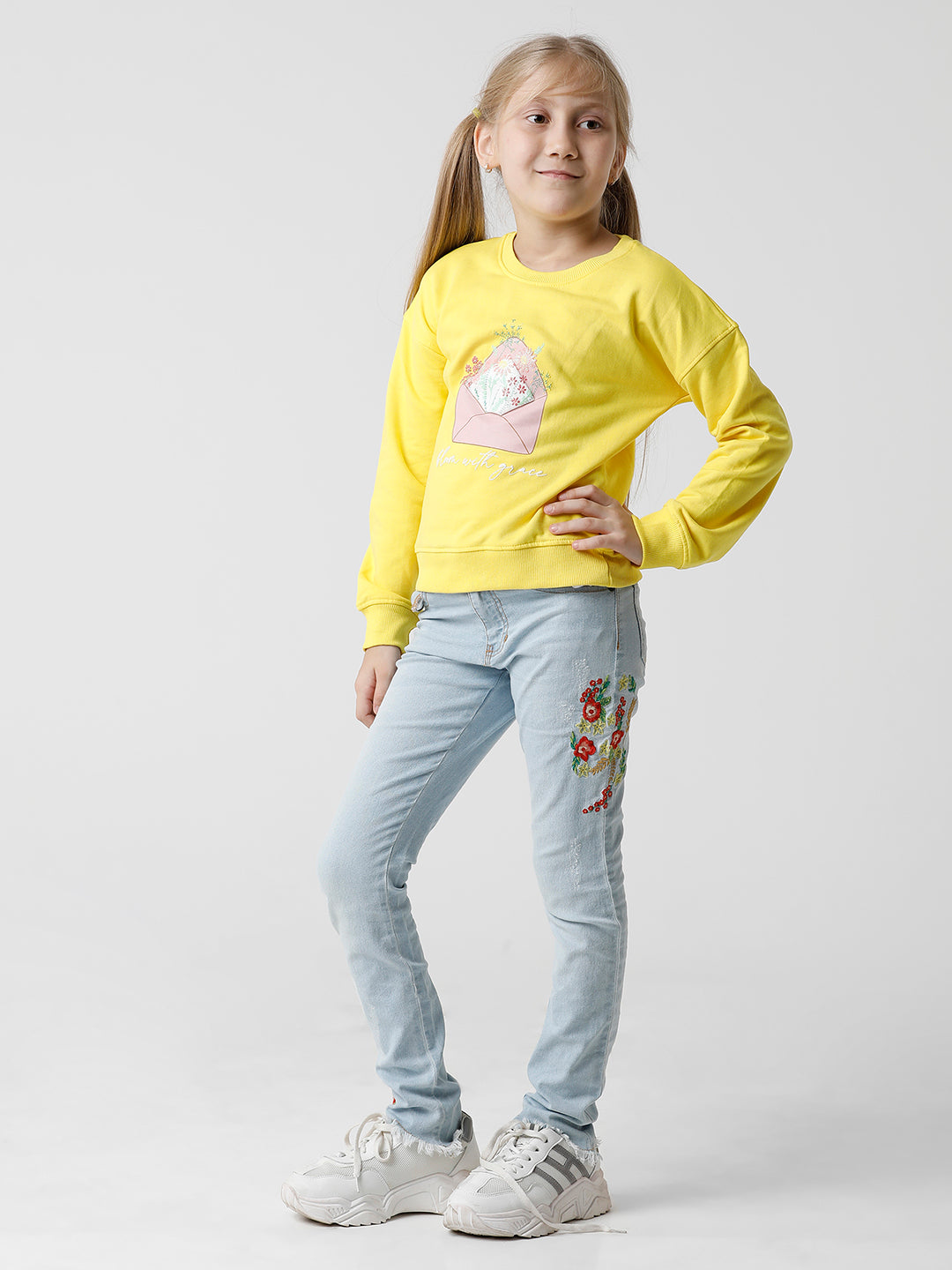 Yellow Bloom with Grace Sweatshirt