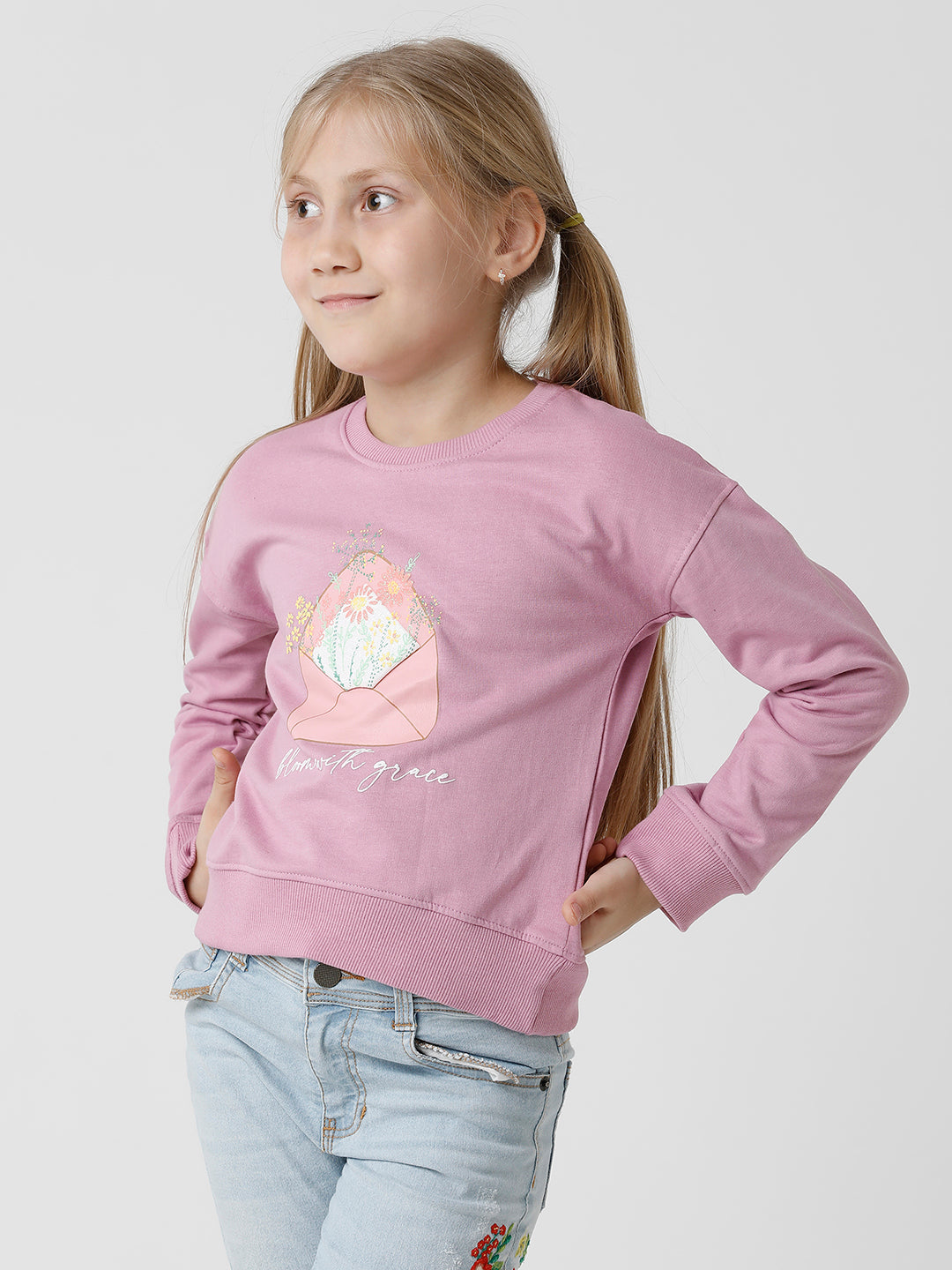 Pink Bloom with Grace Sweatshirt