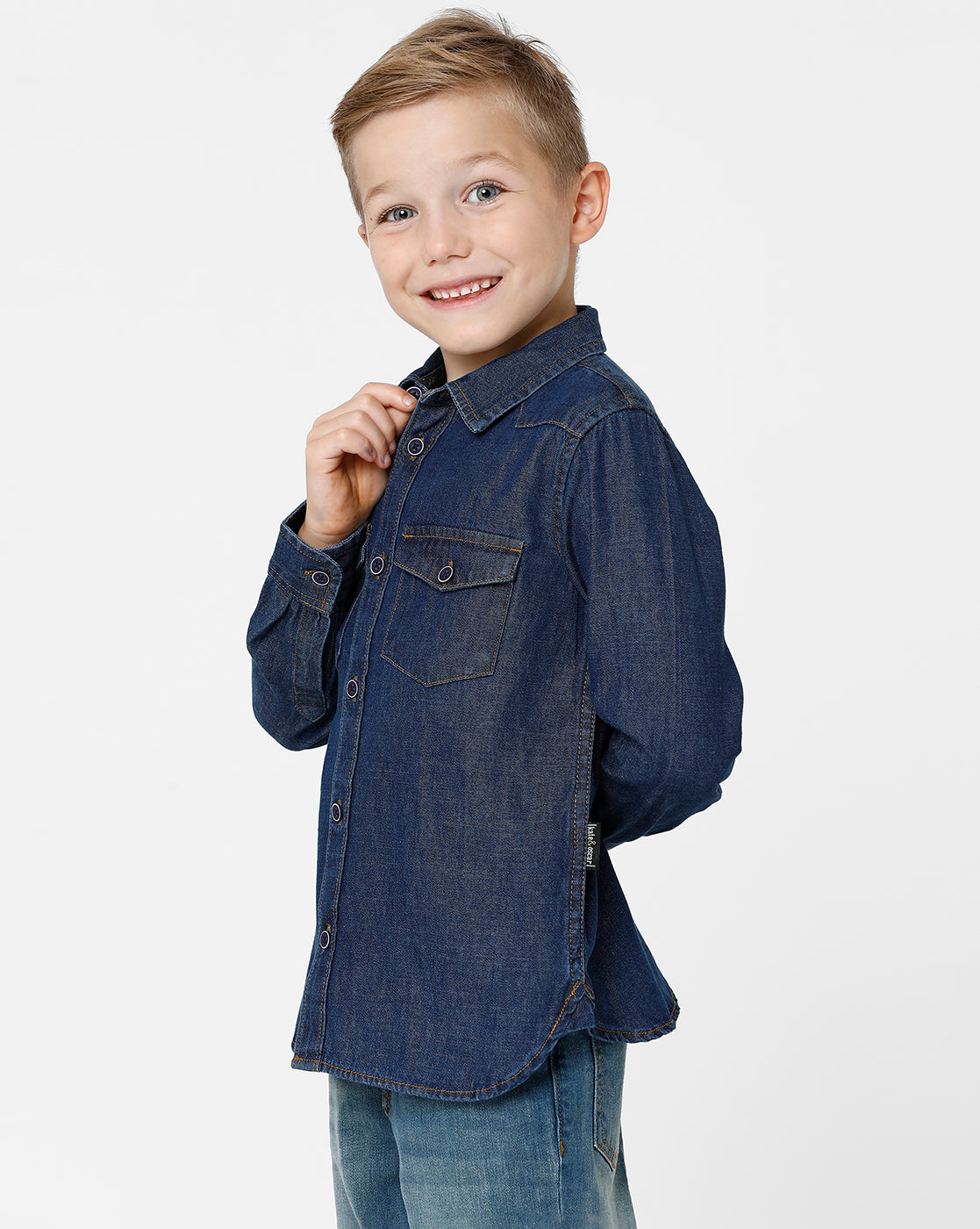 Navy Blue Denim Shirt