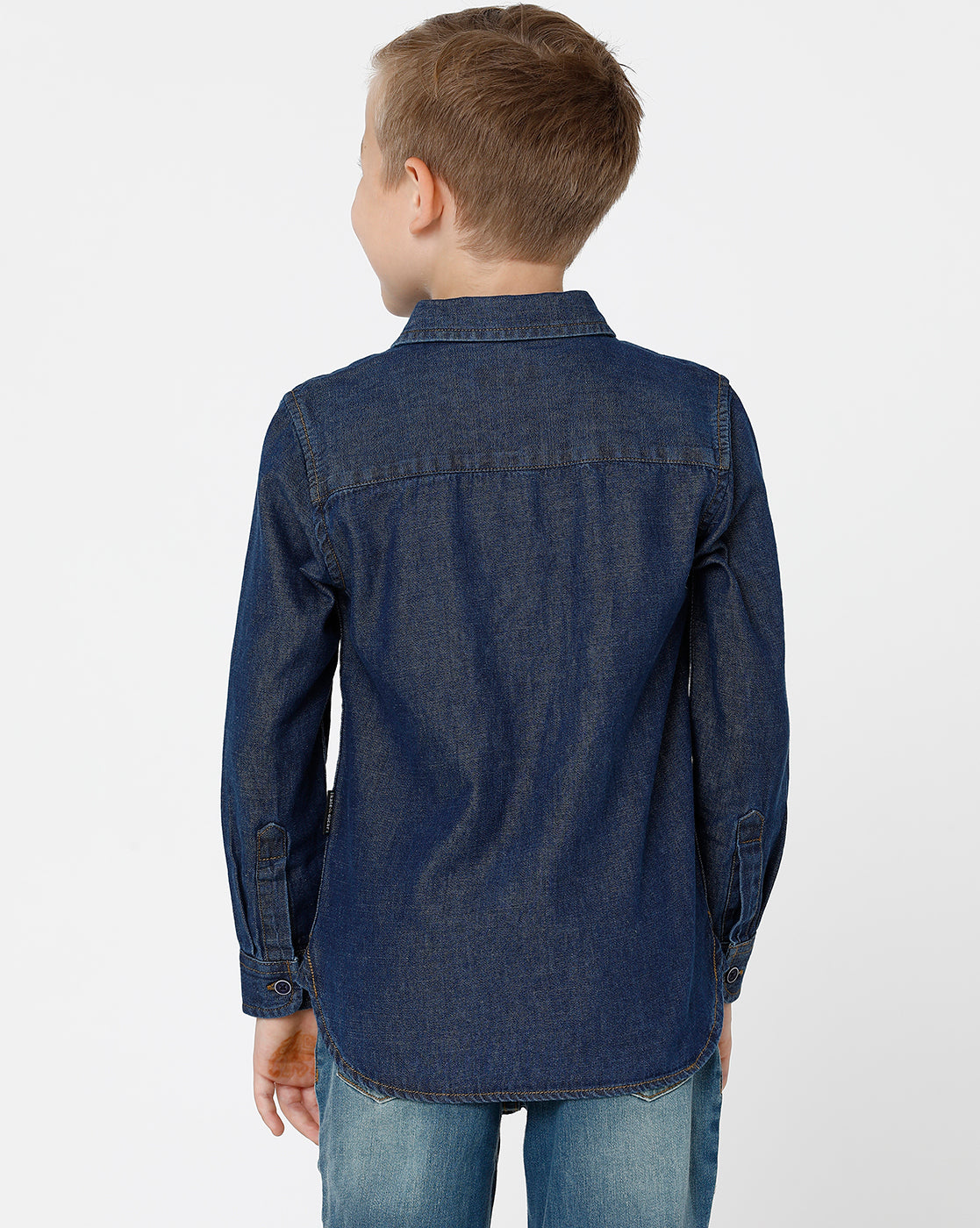 Navy Blue Denim Shirt