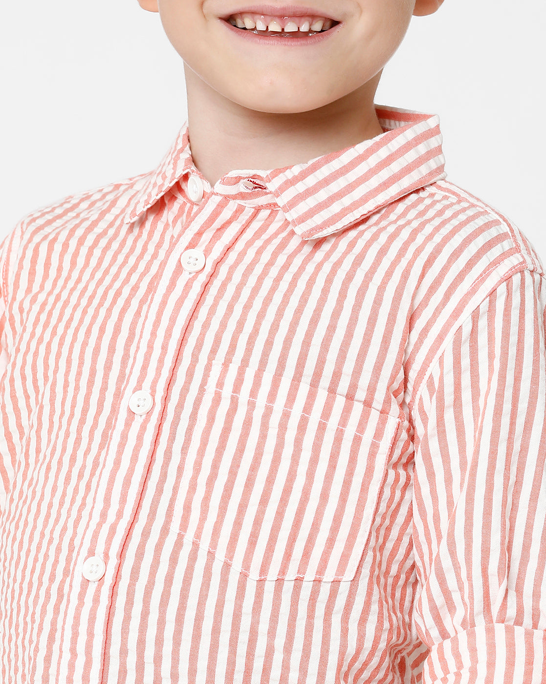 Peach Striped Shirt