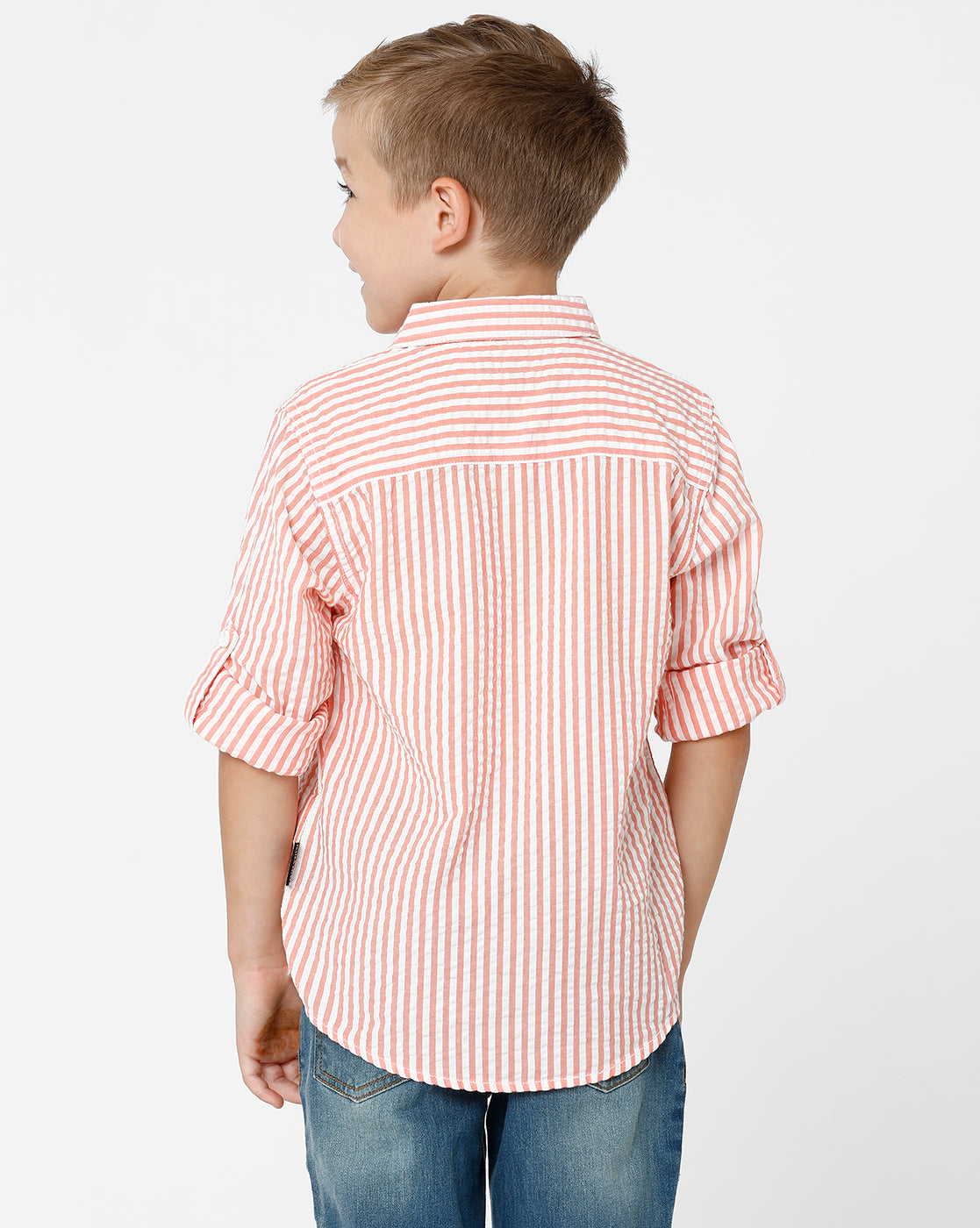 Peach Striped Shirt