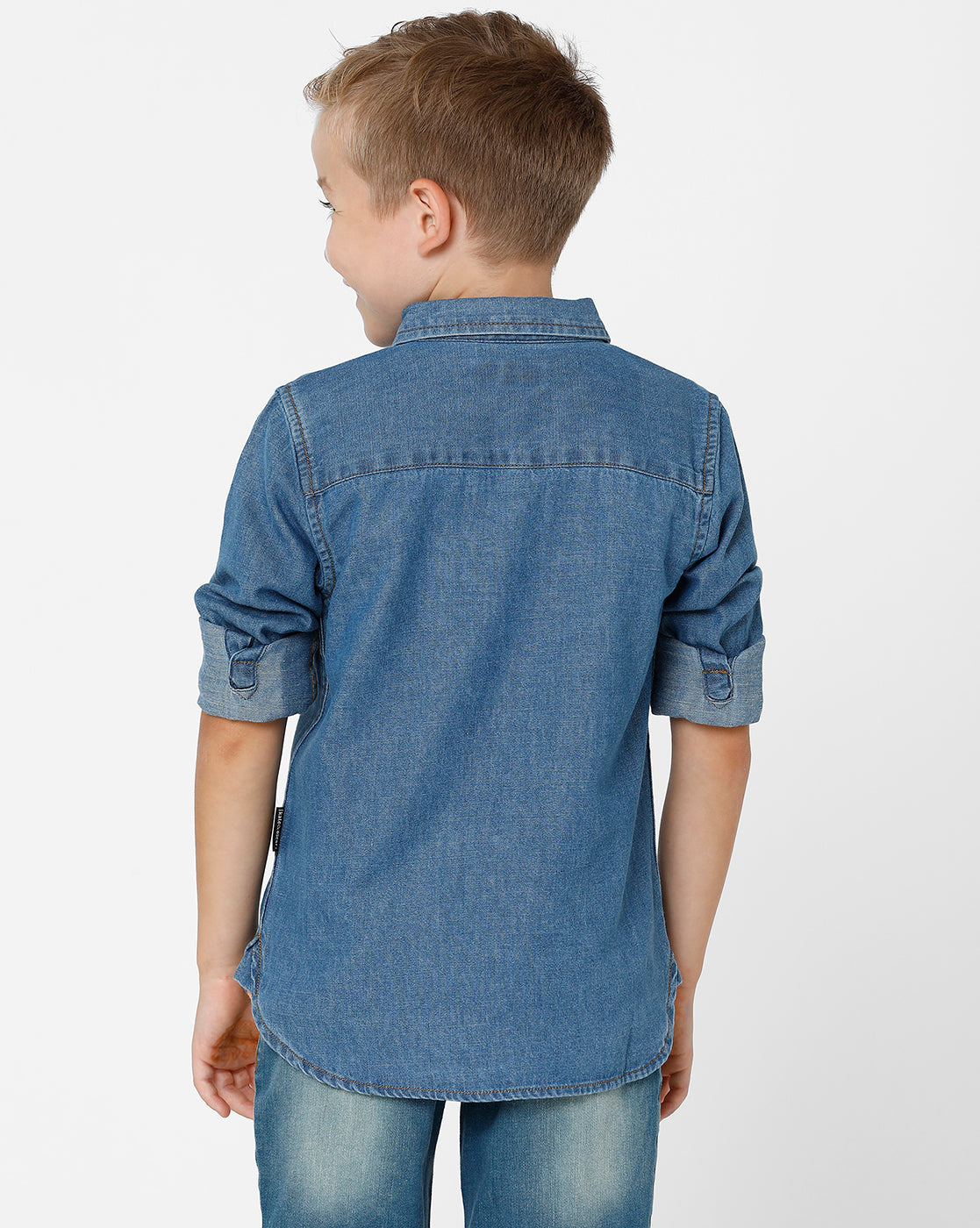 Navy Blue Denim Shirt