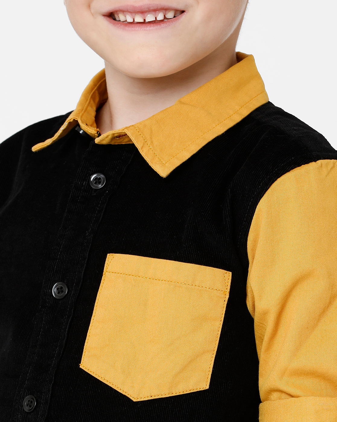 Black & Mustard Contrast Shirt