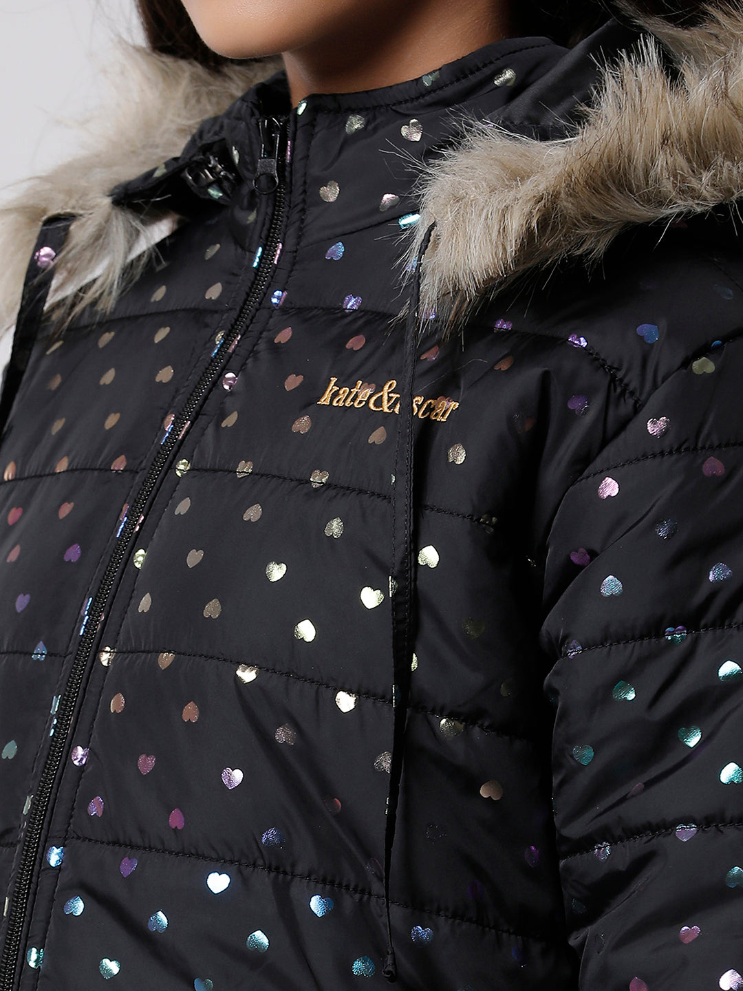 Girls Printed Parka Jacket